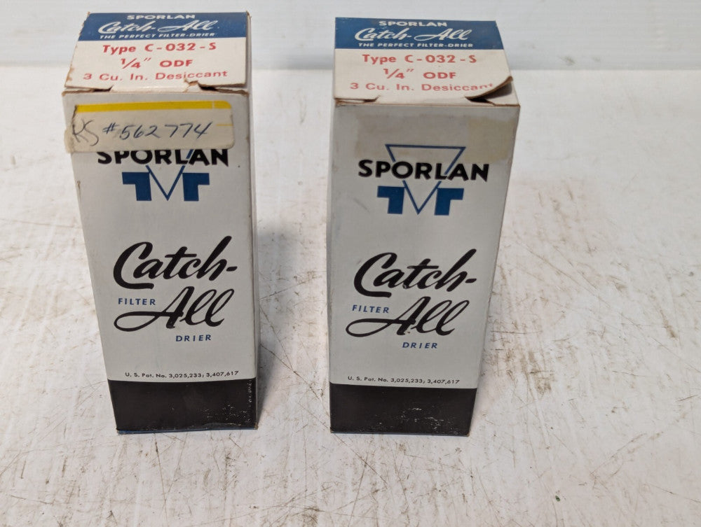 Pair of Sporlan Valve Co. Catch All Filter Drier. C-032-S W/ Box
