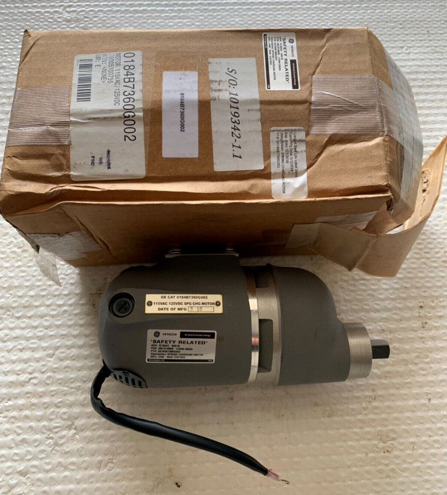 NEW IN BOX GENERAL ELECTRIC 115VAC/125VDC. SPRING CHARGING MOTOR 0184B7360G002