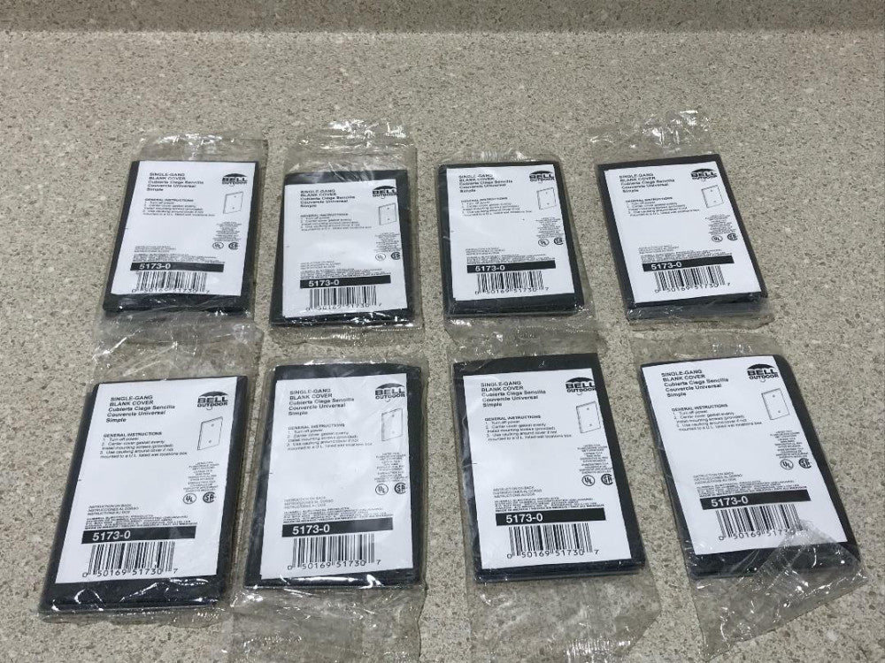 Bell Outdoor Single Gang Blank Cover 5173-0 NEW (Lot of 8)