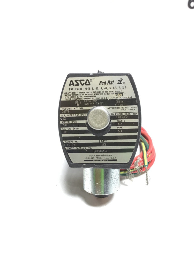 ASCO EF8003G2 Solenoid Valve 100 PSI 17.1 Watts