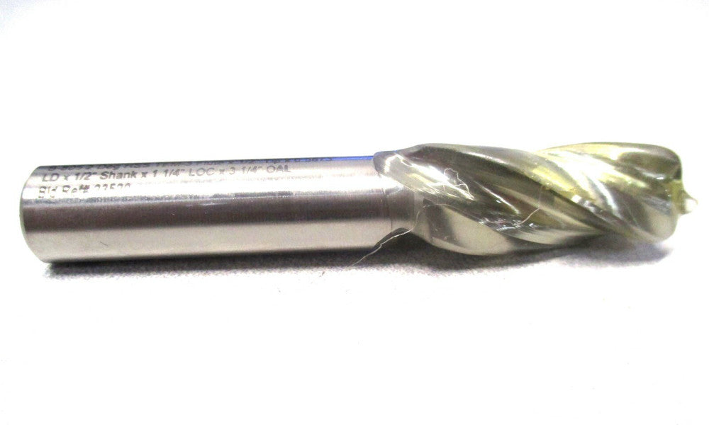 Conical (B-805) 0.5" - 0.587" x 3-1/4" 3-Flute 2° Angle RH HSS Tapered End Mill