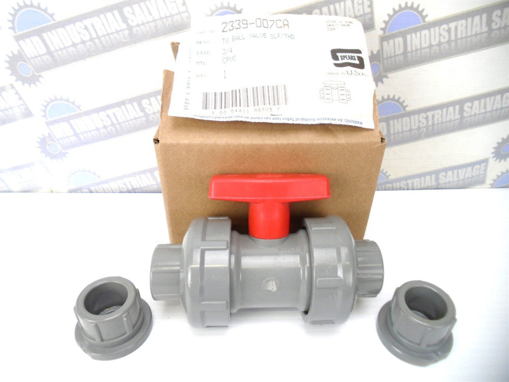 SPEARS 2339-007 True Union CPVC O-Ring Ball Valve - 3/4" - 235psi SOCKET & FNPT