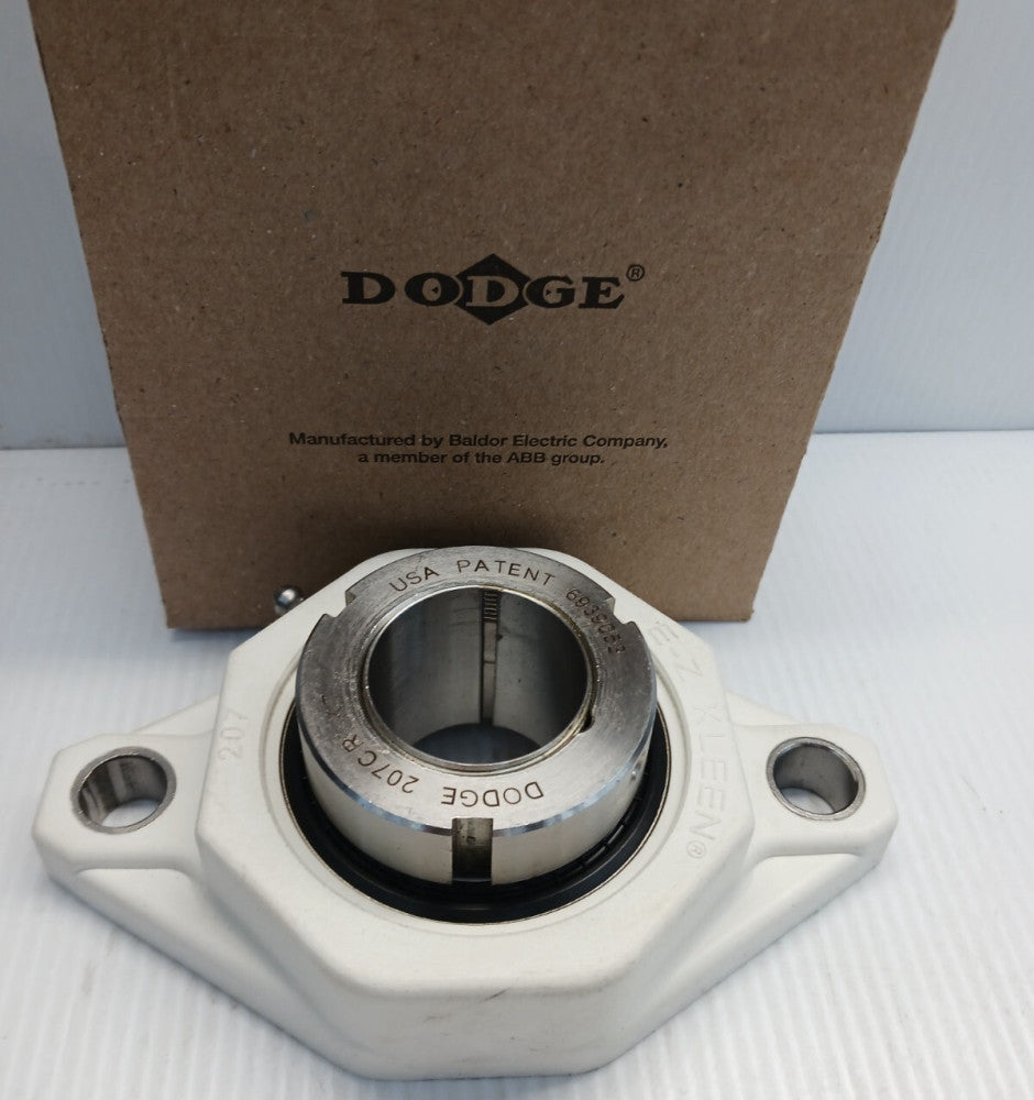 NEW DODGE F2B-GTEZ-107-PCR 2-BOLT FLANGED BLOCK BALL BEARING 1-7/16" BORE