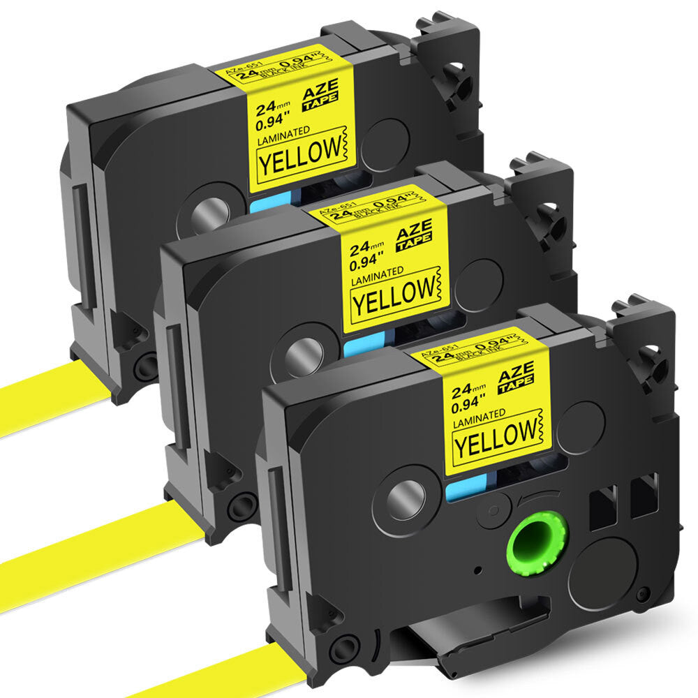 Compatible Label Tape TZE-651 TZE651 24mm for Brother PTD600 P900W P950NW 3Packs