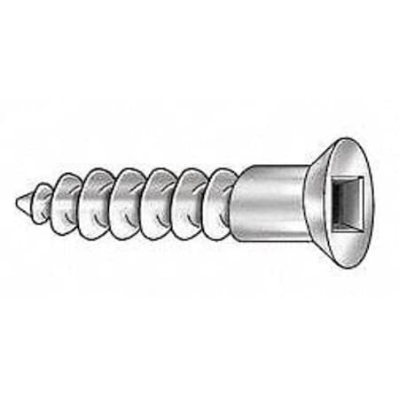 Zoro Select U25140.016.0250 Wood Screw, #8, 2-1/2 In, Zinc Plated Steel Flat