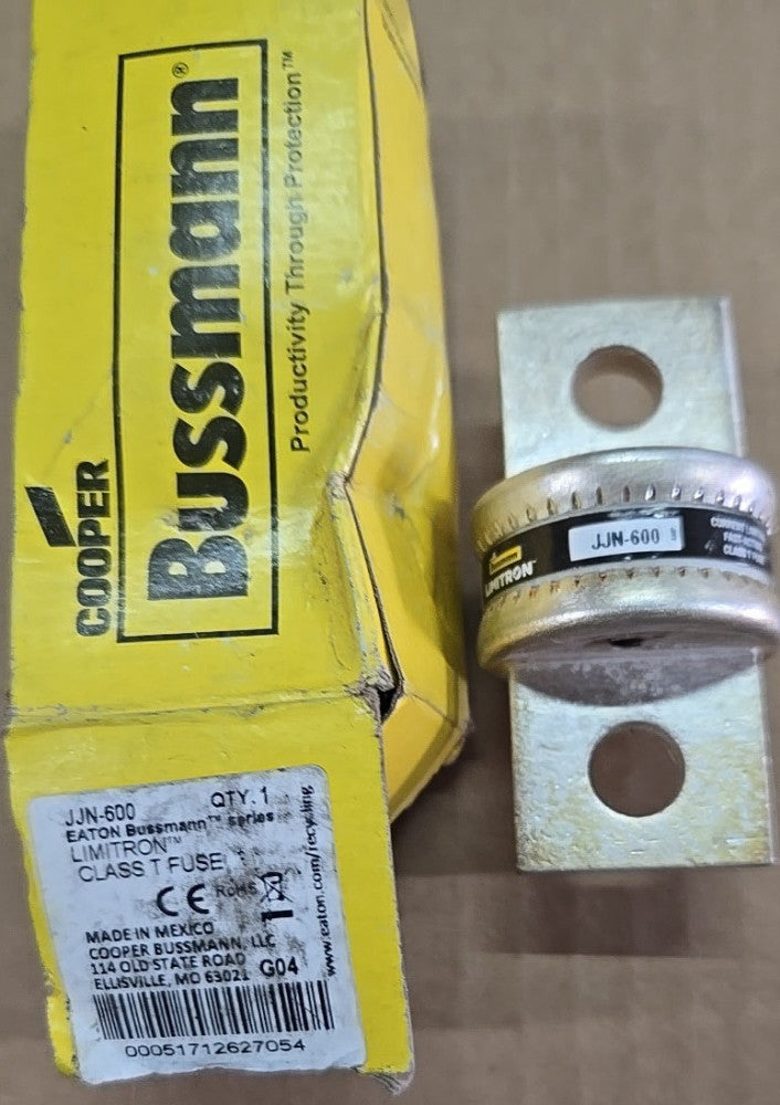 1 NEW - Bussmann T-Tron Class T Fuse JJN-600 600Amp 200kA @ 300VAC