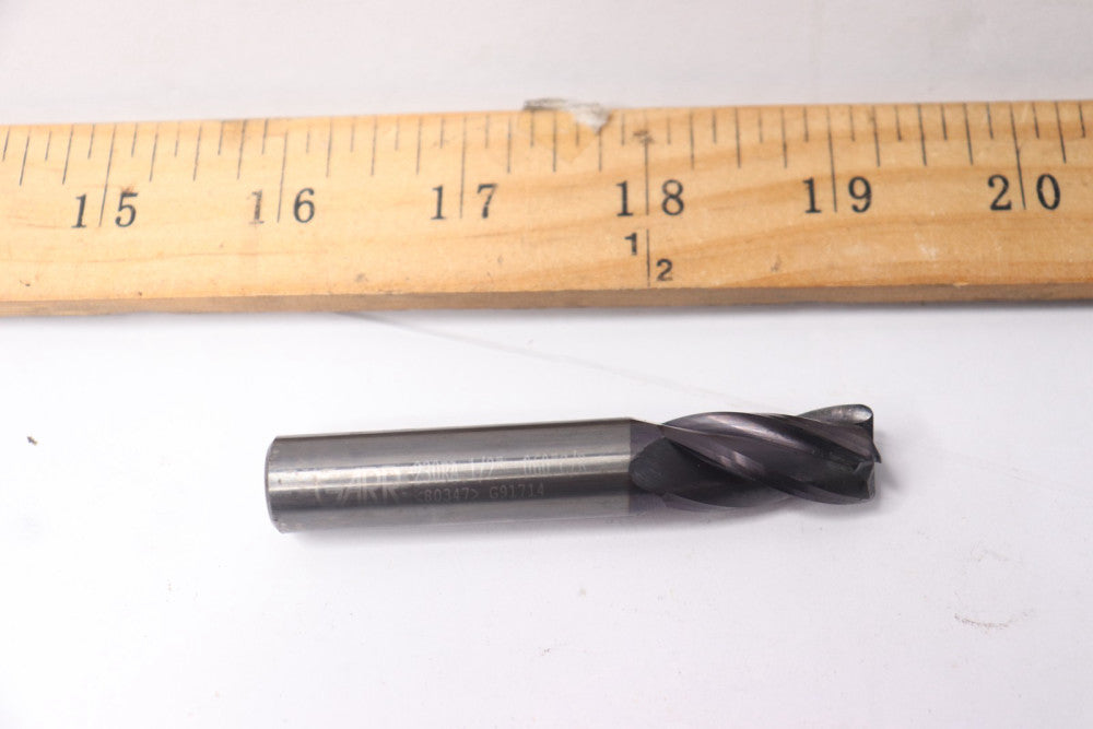 Garr Standard Single Corner Radius End Mill Spiral Solid Carbide 1/2" x 3" 80347