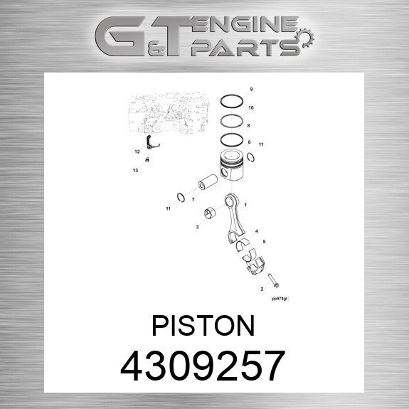 4309257 PISTON fits CUMMINS (New OEM Open Box)