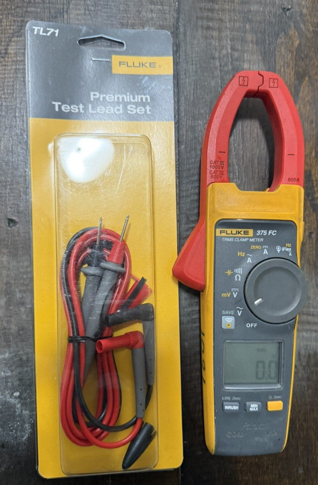 Fluke 375 FC Clamp Multimeter w New Premium TL71 Leads