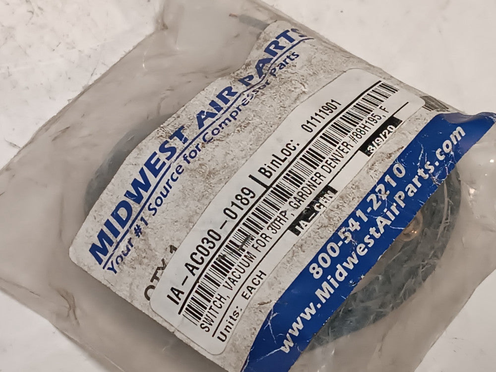 Gardner Denver 88H195 Vacuum Switch for 30HP Compressor NOS