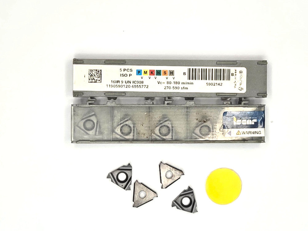 ISCAR*16IR 9 UN IC908*LAYDOWN THREADING INSERT*****LOT OF 9