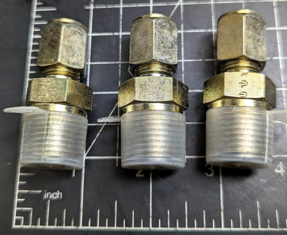 (3 Pack) Parker 6-8 FBU-S - Feurlok 24° Flareless Fitting 3/8" - 1/2" – 14 [B7BC