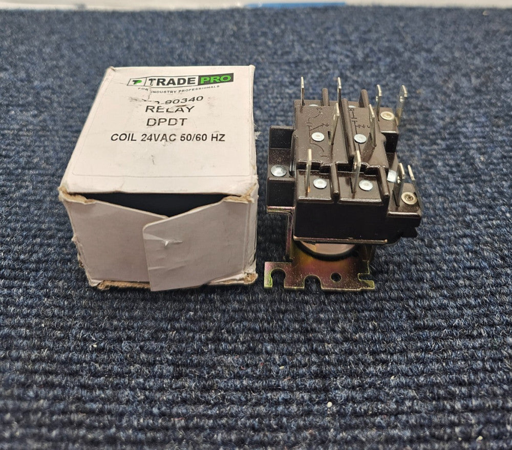 TP-90340 Tradepro Relay 24 Vac 50/60 HZ, Double Pole Double Throw