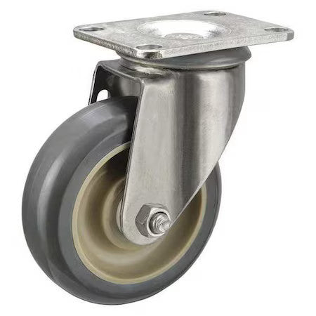 Zoro Select P12sx-Up040d-12-Am Swivel Plate Caster,350 Lb.,90 Shore A