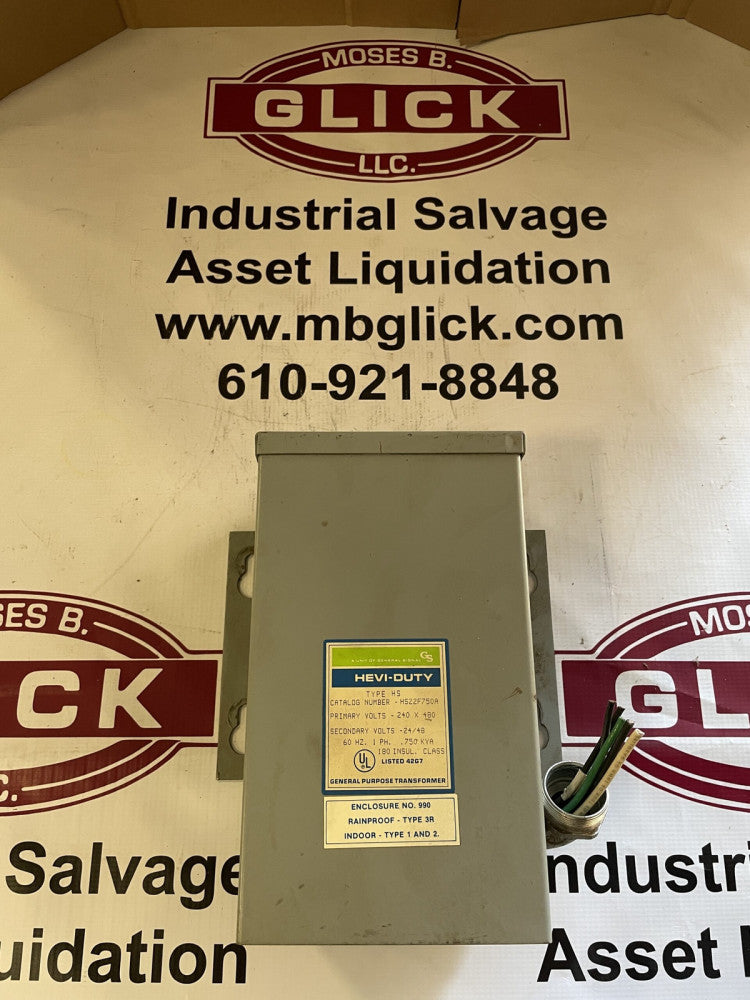 Sola HEVI-DUTY HS22F750A Transformer 0.750kVA 240/480V 24/48V 1PH 60Hz