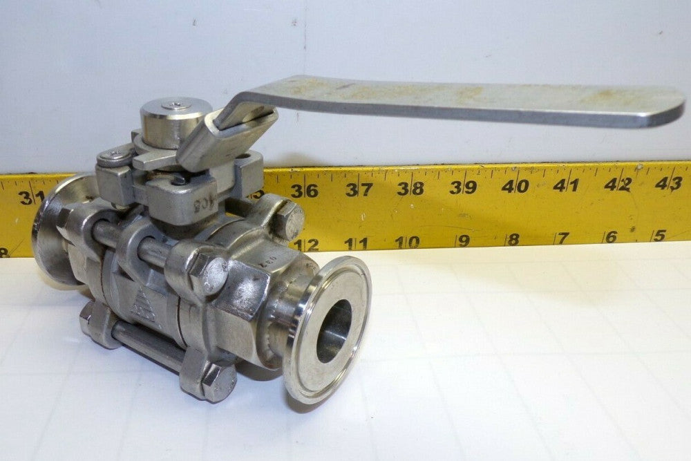 MD 3/4" STAINLESS STEEL SANITARY BALL VALVE 2-WAY 1000 WOG 5CE2449
