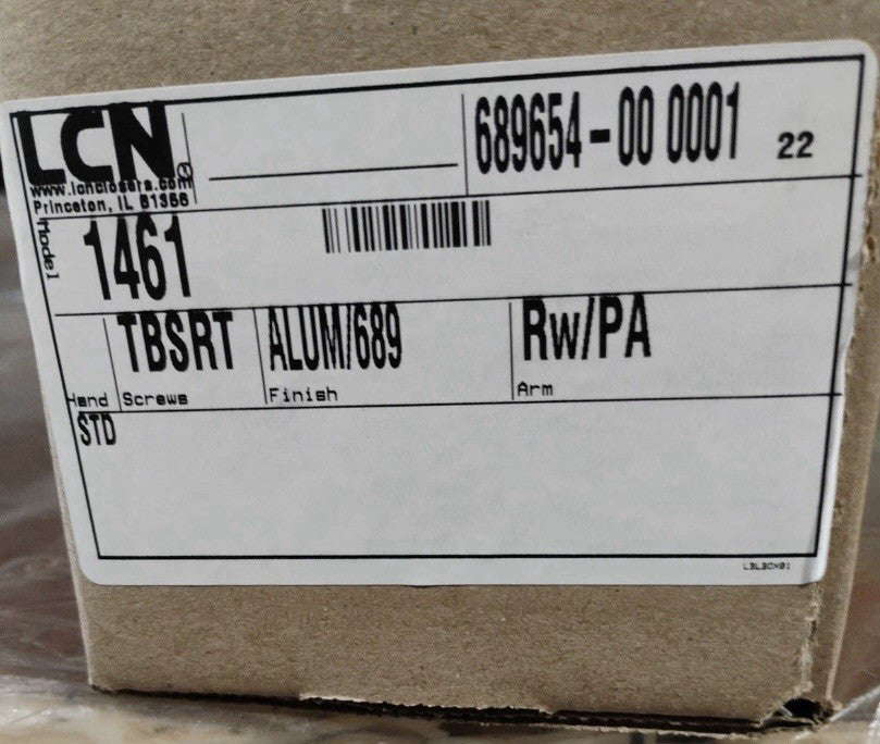 LCN 1461 Rw/PA Commercial Door Closer Alum Finish NEW