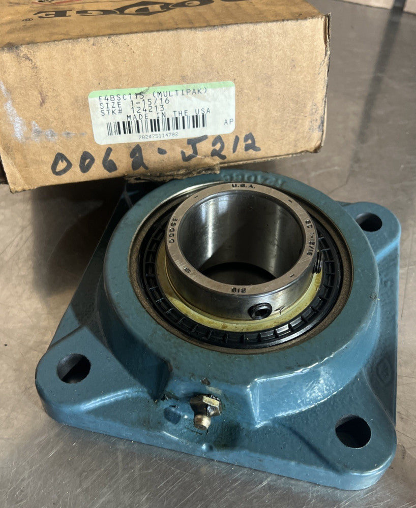 F4B-SC-115 Dodge 124213 1-15/16" Flange Mount Ball Bearing 1-15/16" Bore 4-Bolt