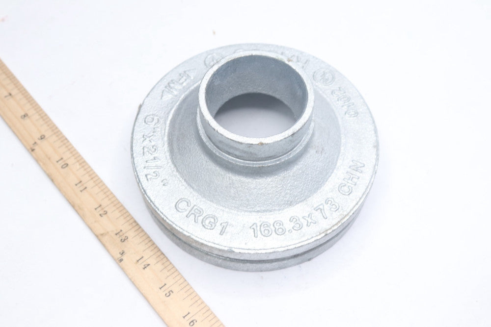 Rasco Groove Concentric Reducer Galvanized Steel 6" x 2-1/2" CRG1