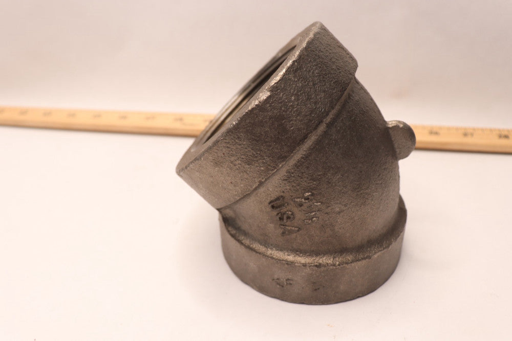 Ward Steam 45-Degree Elbow Cast Iron Black 2-1/2"