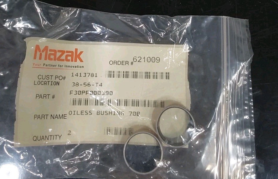 Mazak Oiless Bushing 70B F30PF000390 (Lot Of 2)