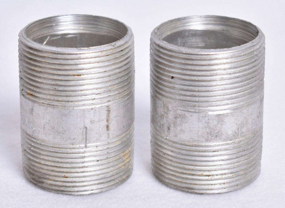2 Count Robroy 1-1/2" x 2-1/2" Rigid Aluminum Conduit Nipples ALUNIP1-1/2X2-1/2