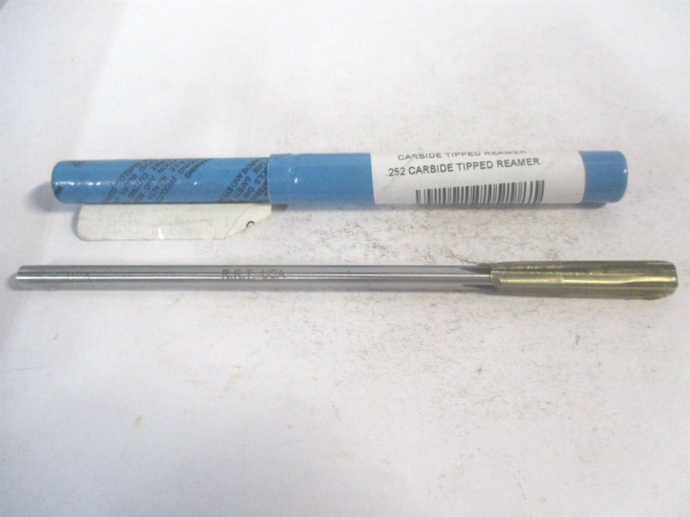 (2400.252) 0.252" x 1-1/2" x 6" 4-Flute Carbide-Tipped Chucking Reamer