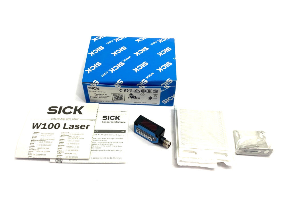 Sick WL100L-F2131 Photoelectric Retro-Reflective Sensor Kit, W100 Laser 6030709