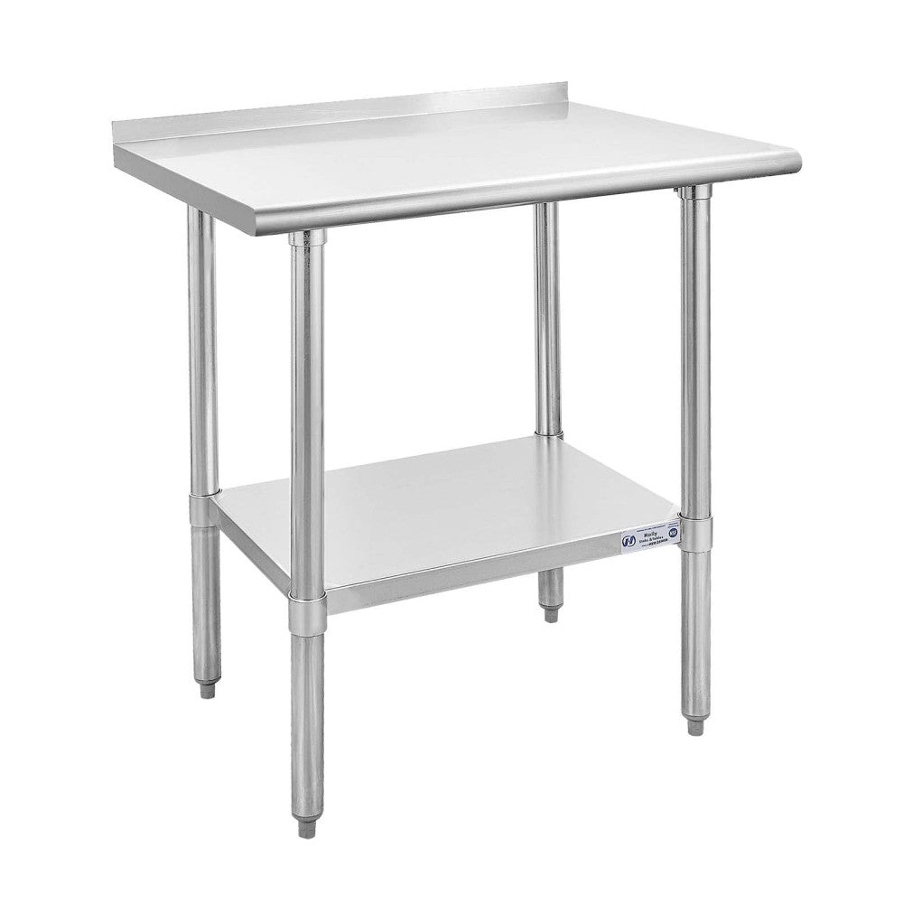 Hally Stainless Steel Table for Prep & Work 24 x 30 Inches, NSF Commercial He...