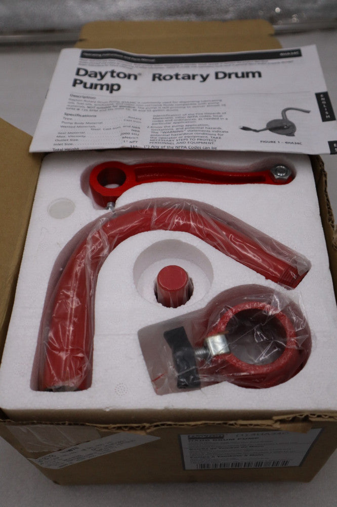 4HA34C Dayton 1" Rotary, Hand Drum Pump, Cast Iron, Buna Rubber NEW STOCK H829