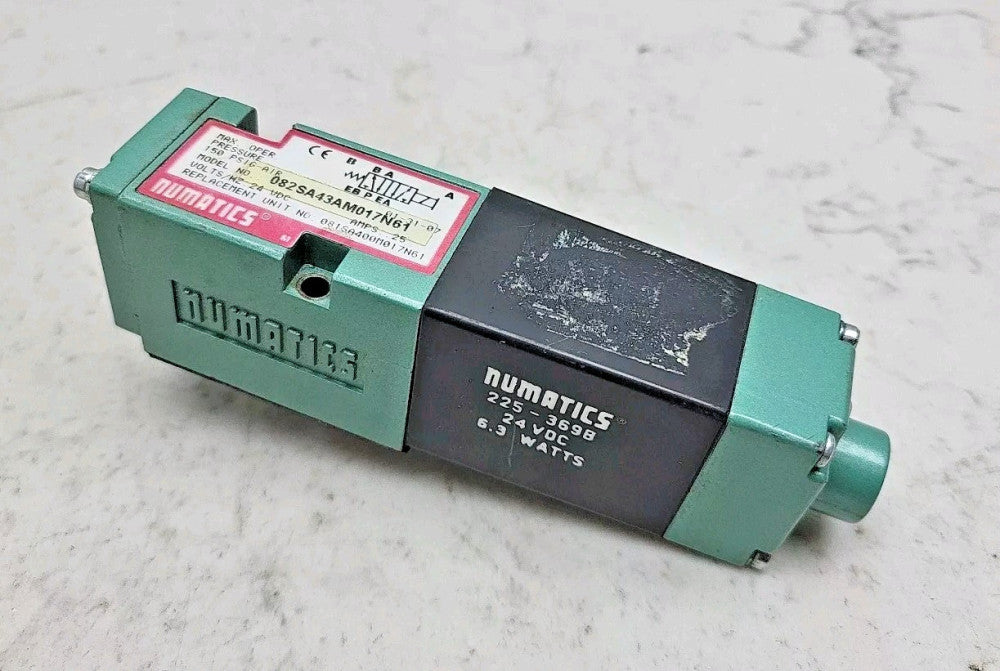 Numatics 082SA43AM017N61 Solenoid Valve 150 Psi 24 Vdc Used