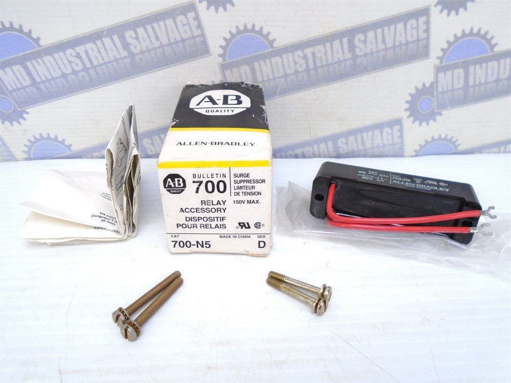 ALLEN BRADLEY - Relay Surge Suppressor 700-N5 Ser. D - 150 VAC Max. (New In Box)