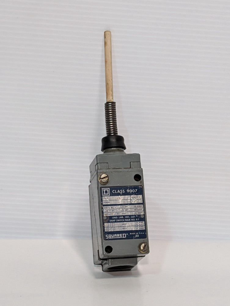 Square D 9007 B62U Limit Switch, Series A, Form JF, 10A, 600vac 250 vdc