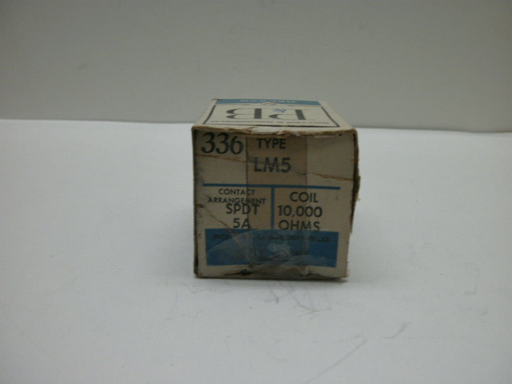 POTTER & BRUMFIELD LM5 RELAY COIL SPDT 5A COIL 10,000 OHMS TYPE 336 NEW IN BOX