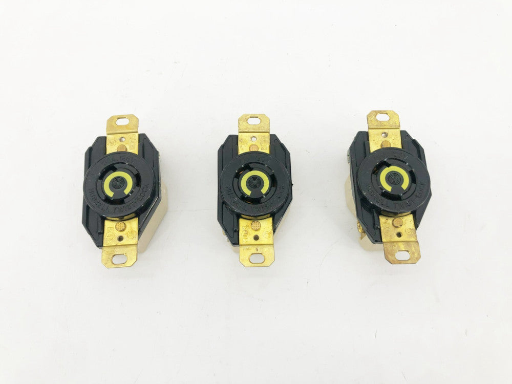 Lot of 3 New Hubbell HBL2310 Twist Lock Receptacles 20A 125V