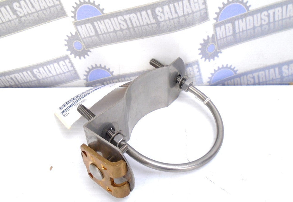 ERITECH - LPC5963 - Stainless & COPPER CLAMP GROUND for 3-1/2 PIPE OD - (NEW)