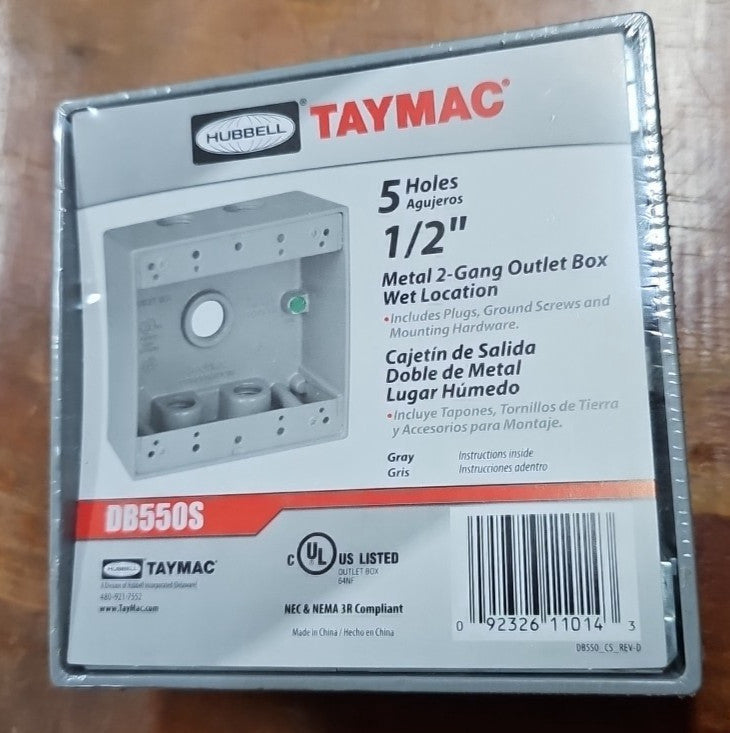 LOT OF 7 TayMac DB550S 4-1/2- X 4-1/2 Gang 2-Inch Deep Weatherproof Box