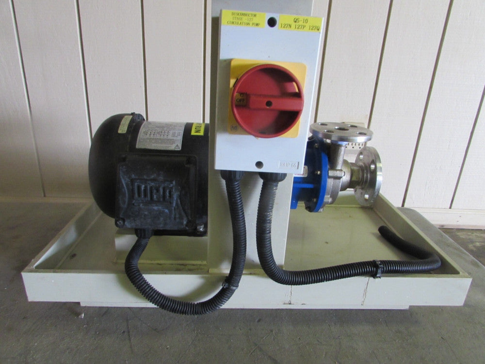 SERFILCO P-51-0114-FL , 316 SS, PUMP &MOTOR, 3/4" ,3ph, 230/460 Volt, 0.75hp
