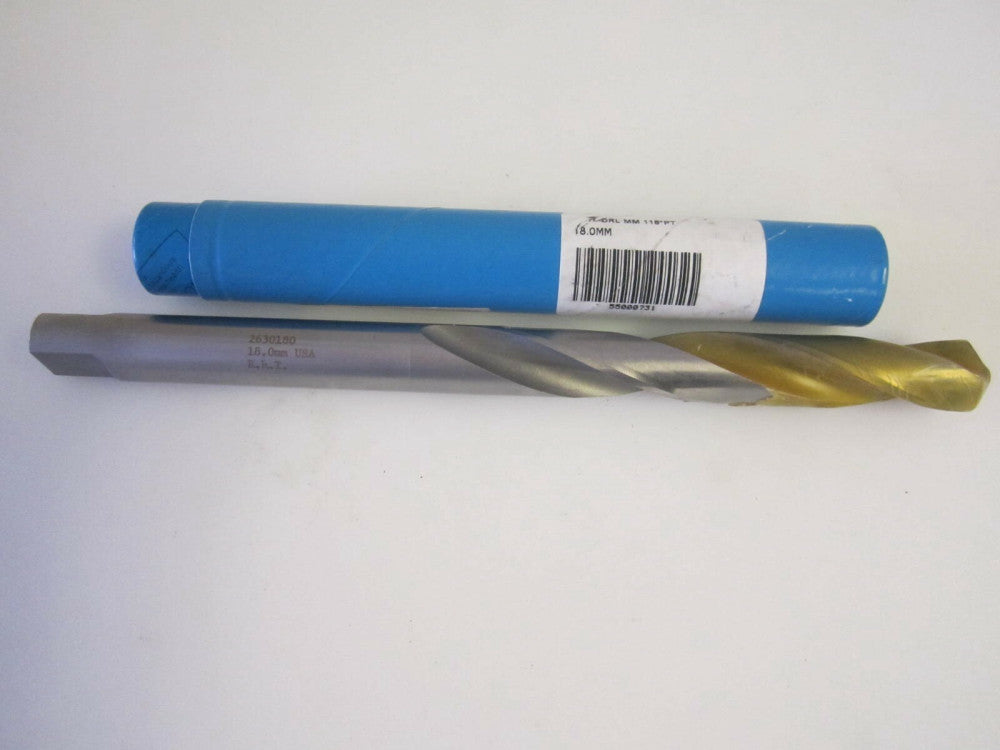 18mm HSS Taper Length Drill Bit 118° RH Straight Shank USA Made