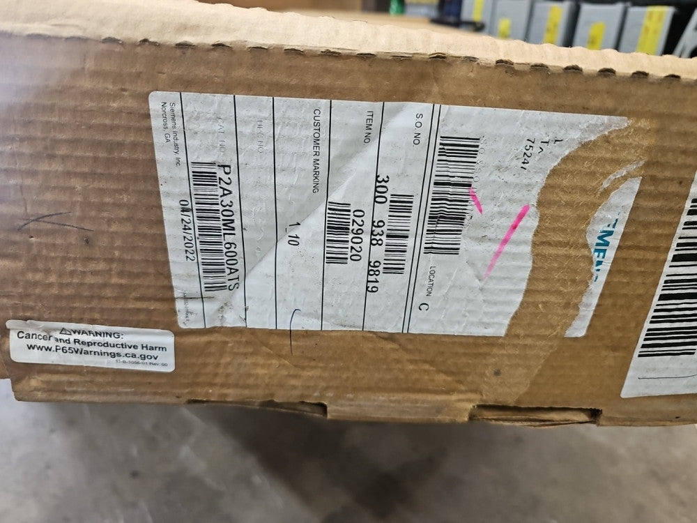 Siemens P2 600A P2C430ML600ATS 1PH 30C PANEL INTERIOR MLO