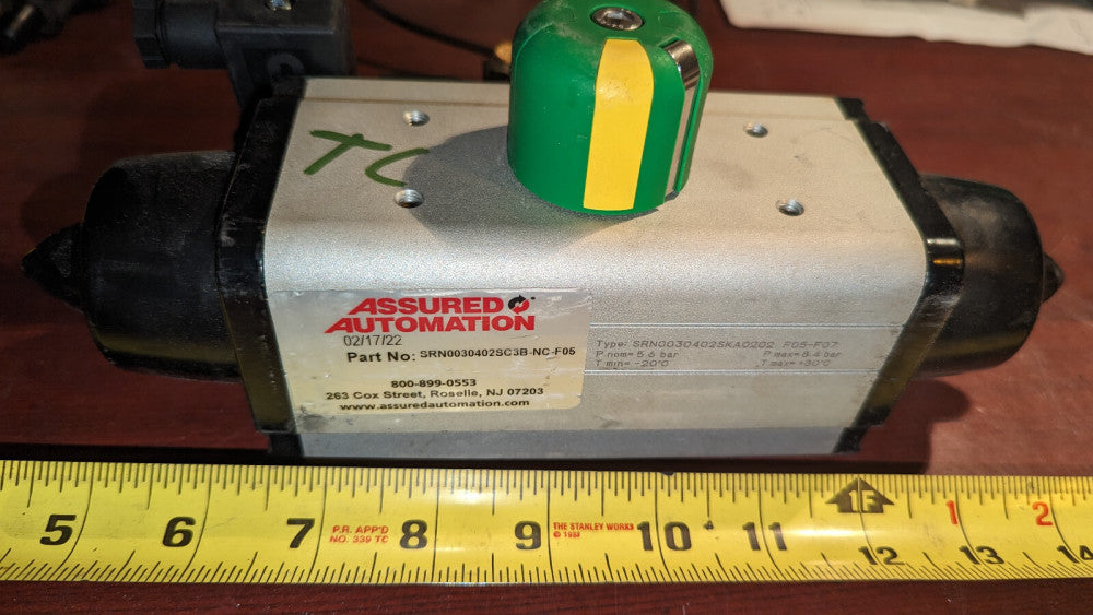 (1) Assured Automation SRN 0030402S-C3B-NC-F05 Valve w Versa CB Actuator