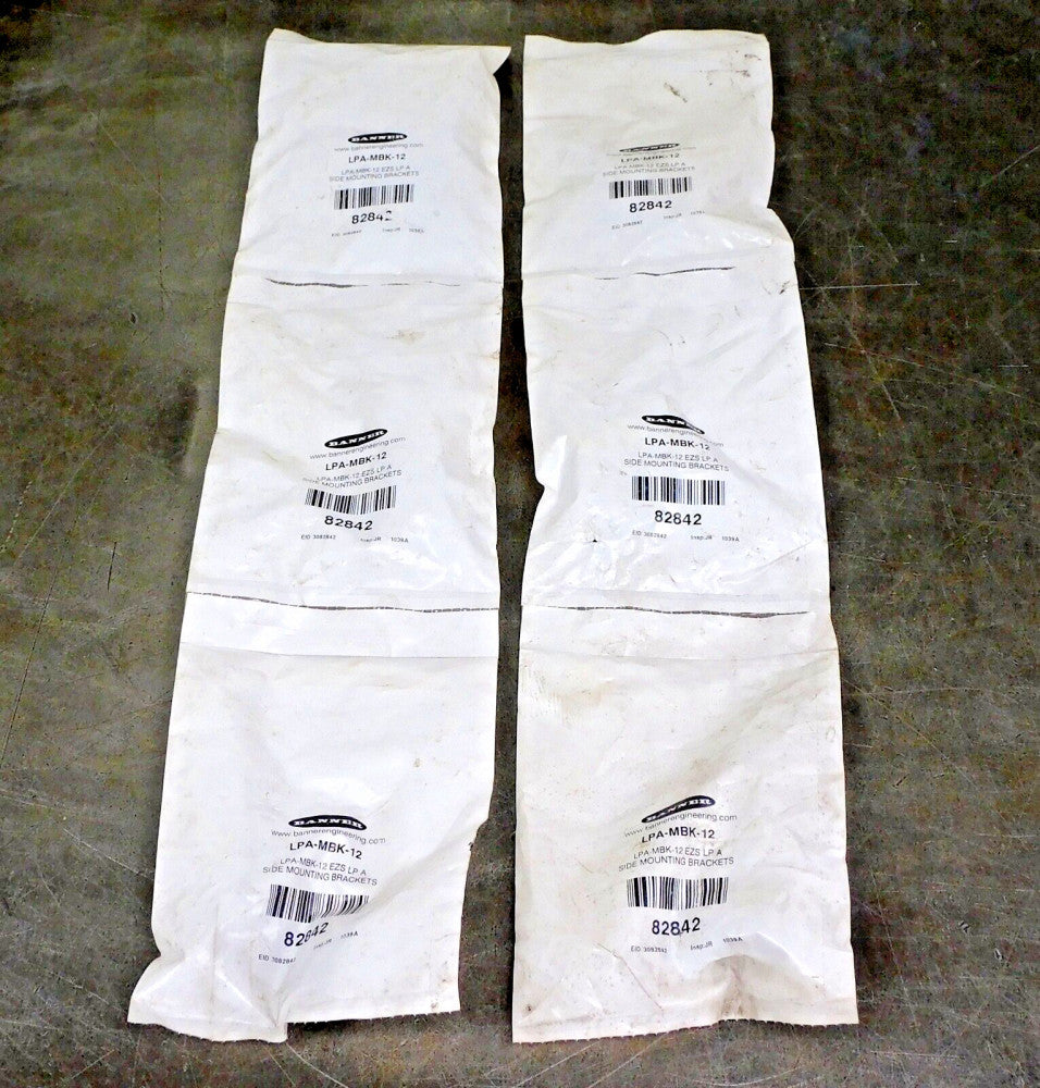Banner LPA-MBK-12 EZ-Screen Side Mount Bracket Black Zinc Lot of Six (6)