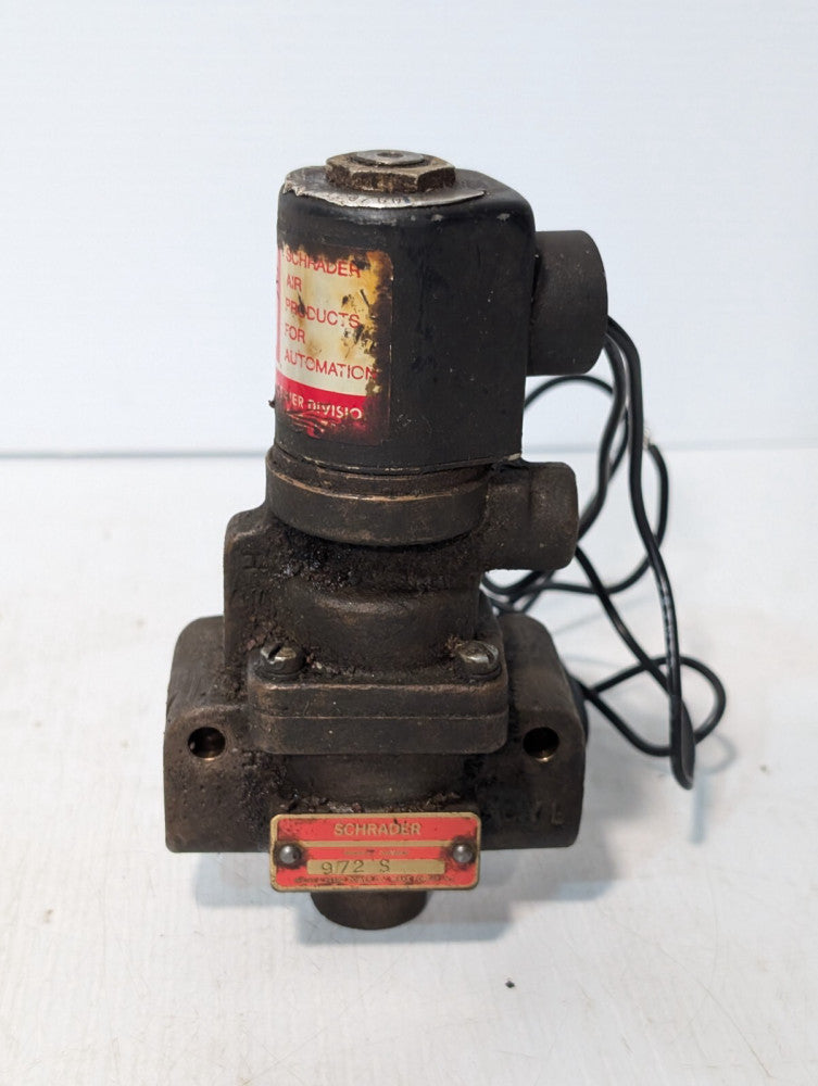 Schrader 972 S Electric Air Solenoid Valve, 150psi+Returns
