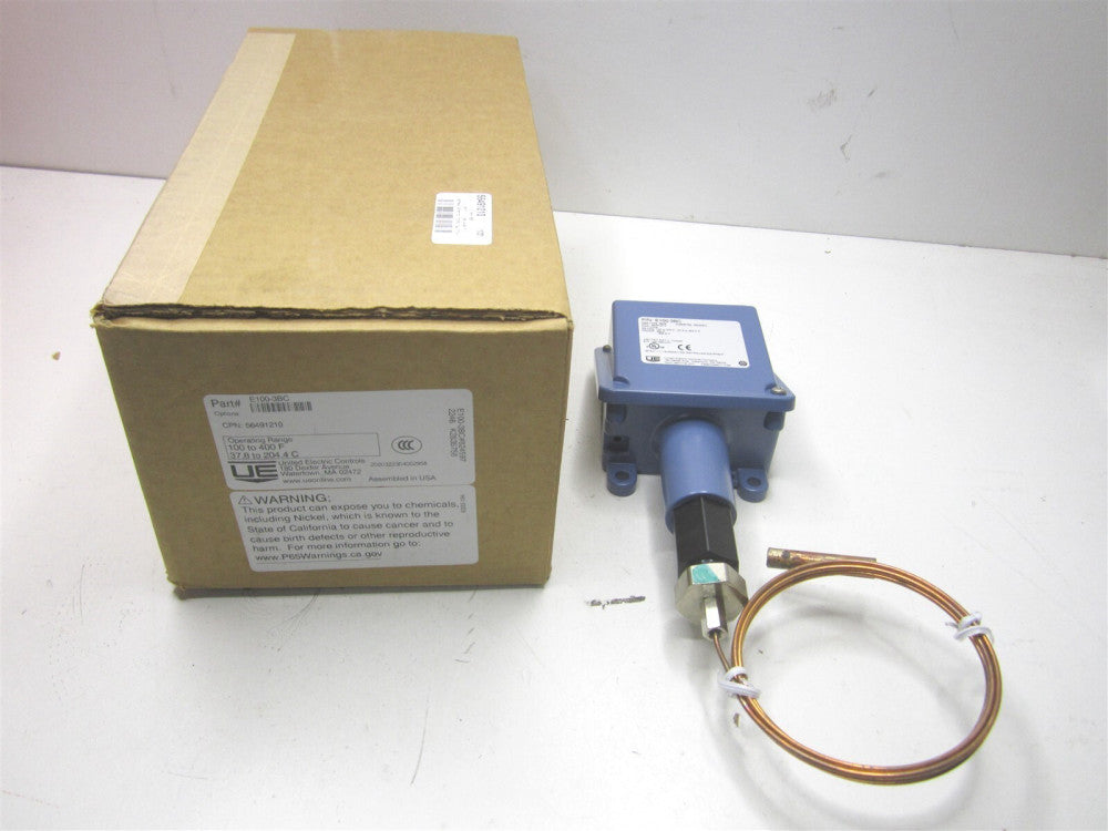 United Electric (E100-3BC) 100 to 400°F 3/8 x 2-3/32 Bulb Watertight Temp Switch