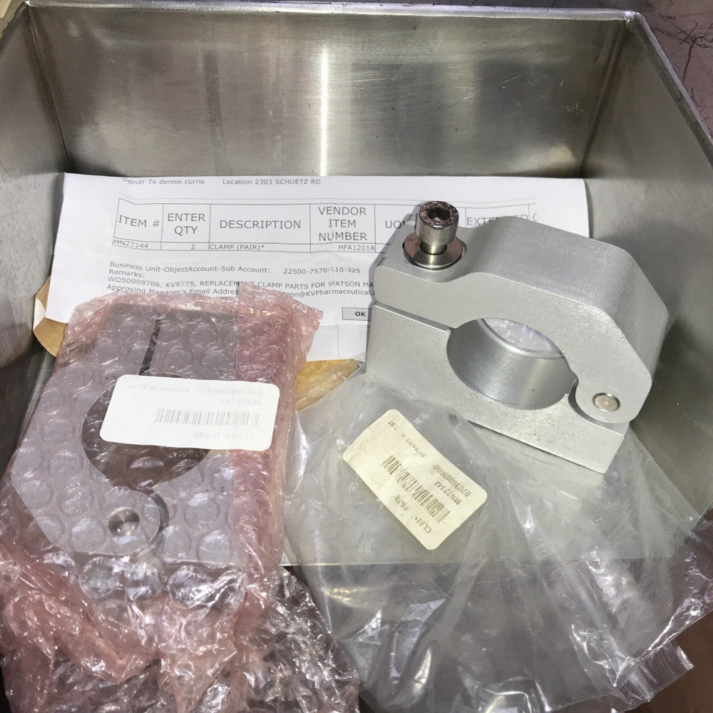 (2) Watson Marlow HFA1201A Tube Clamp for Series 800 High Flow Hygienic Pump