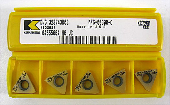 Kennametal (MFG-003000-C KC725M) Threading Inserts - Lot of 5