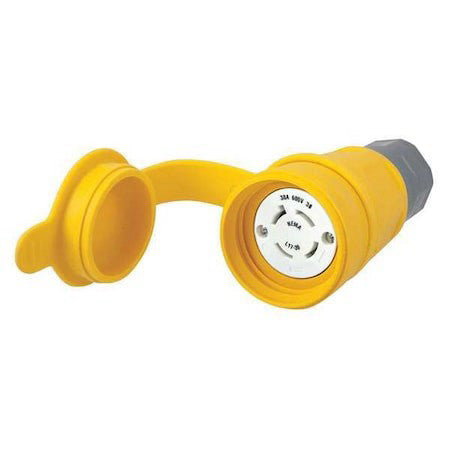Hubbell Wiring Device-Kellems Hbl29w77 Watertight Locking Connector, L17-30R,