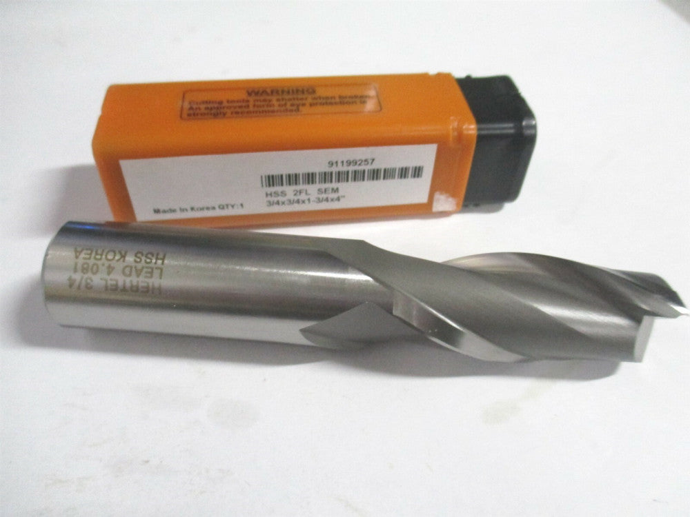 (GG99914158) 3/4" x 1-3/4" x 3/4" x 4" OAL HSS 2 Flute Square End Mill