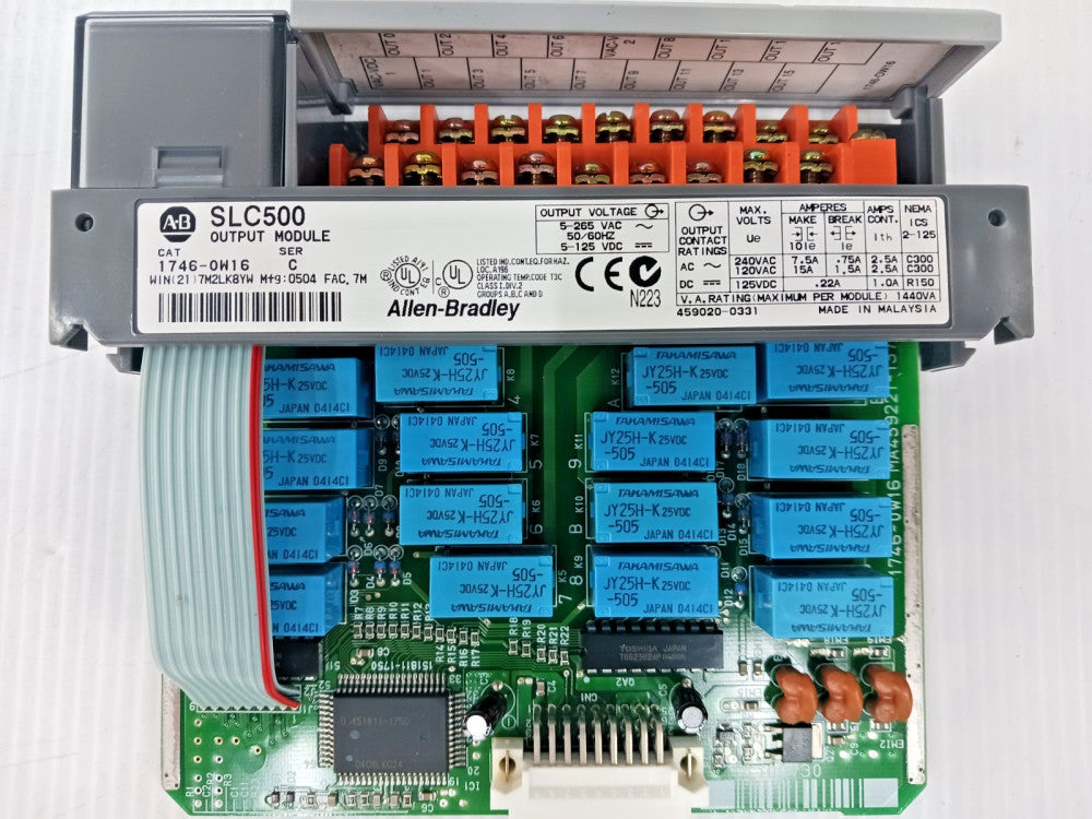 ALLEN BRADLEY SLC 500 OUTPUT MODULE 1746-0W16 SER C