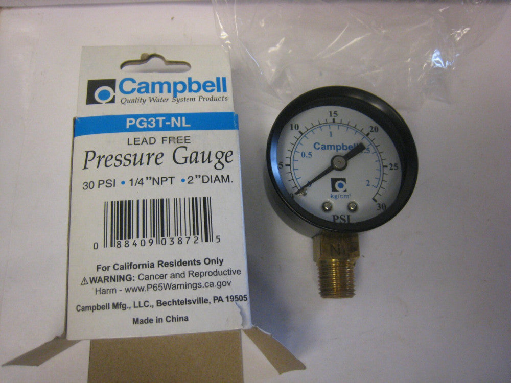 Campbell 0 psi 30 psi Pressure Gauge-- my feedbacks at 100% -compare